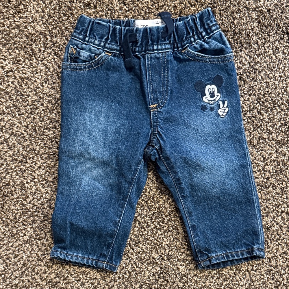 Disney Kids' Denim Jeans with Mickey Mouse Patch